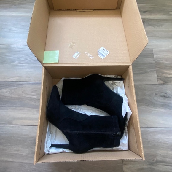 Suede Sock Bootie Black 37 New - Picture 3 of 9